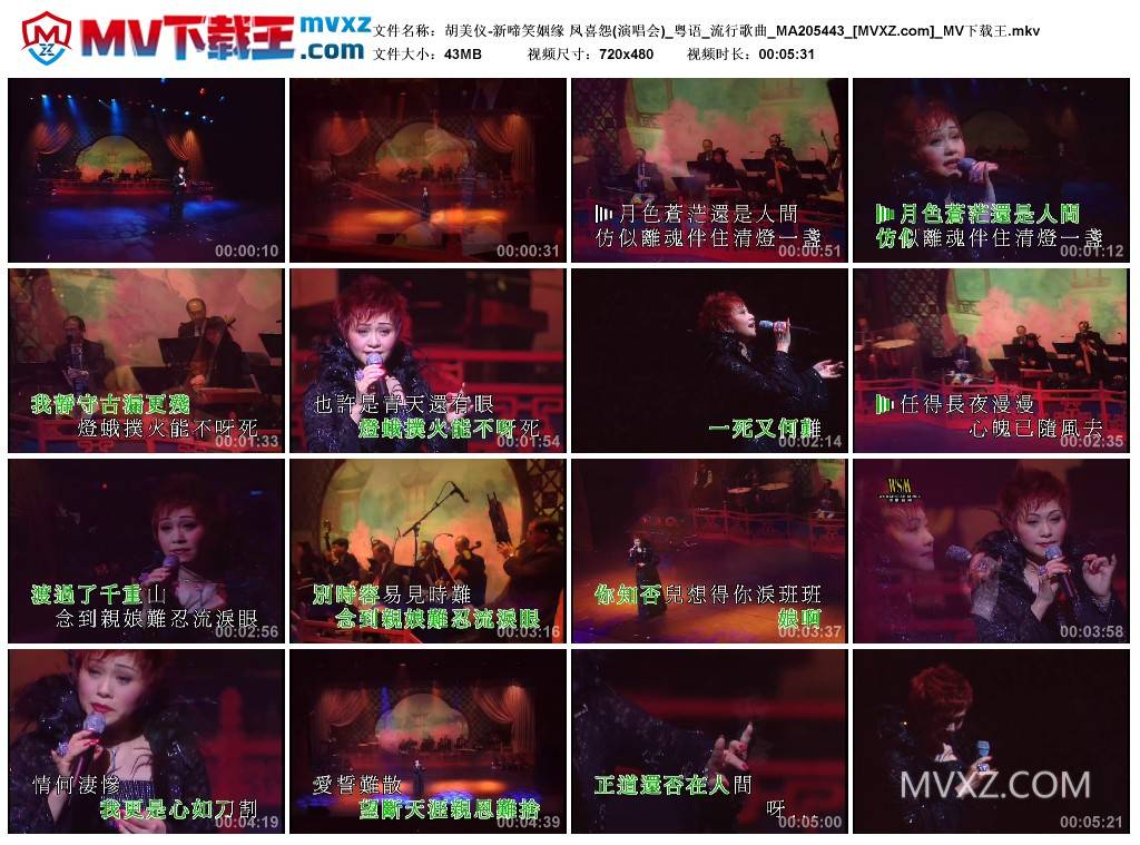 胡美仪-新啼笑姻缘 凤喜怨(演唱会)_粤语_流行歌曲_MA205443